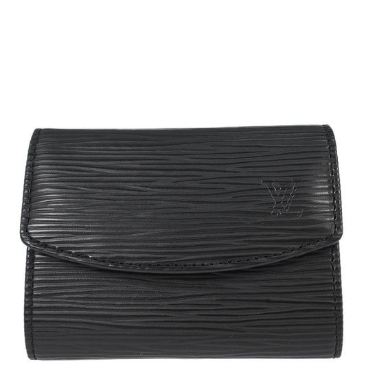 Louis Vuitton Black Epi Porte Mannaie Simple Coin Wallet M63412
