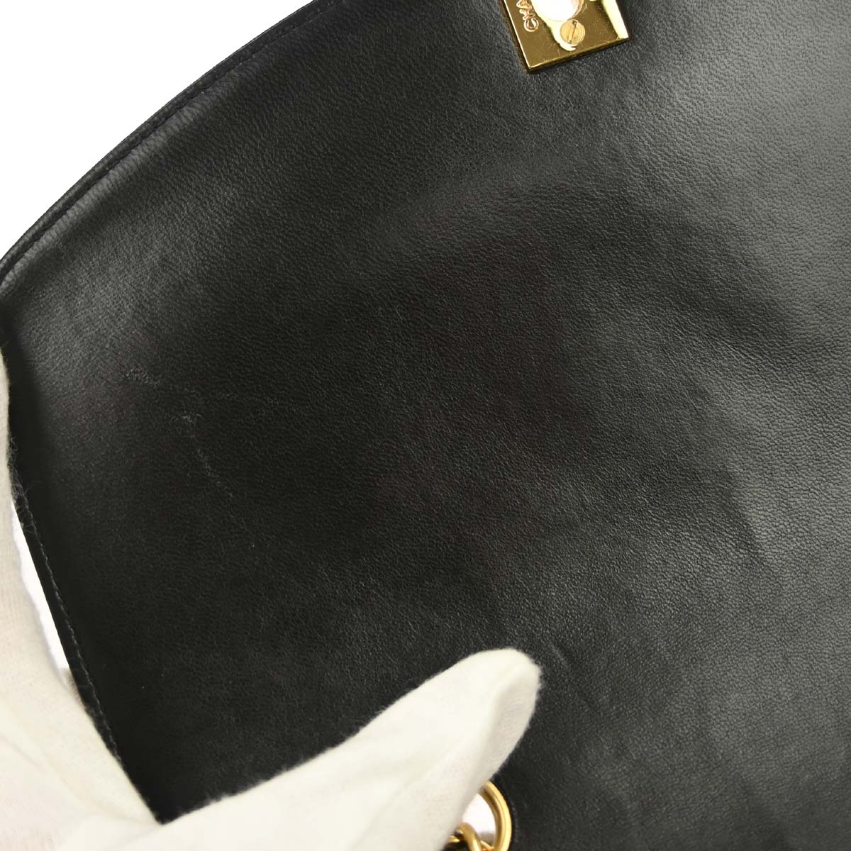 Chanel Black Lambskin Small Diana Shoulder Bag