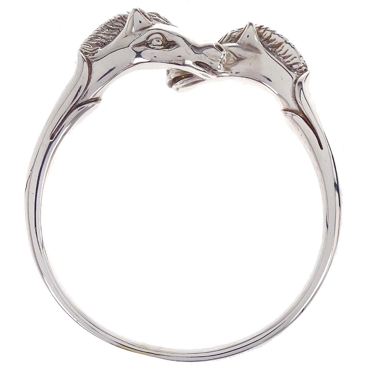 Hermes Cheval Horse Bracelet Bangle Silver