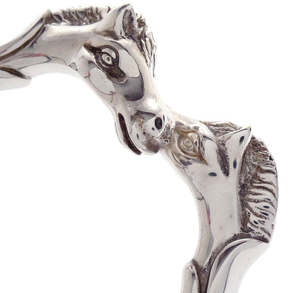Hermes Cheval Horse Bracelet Bangle Silver