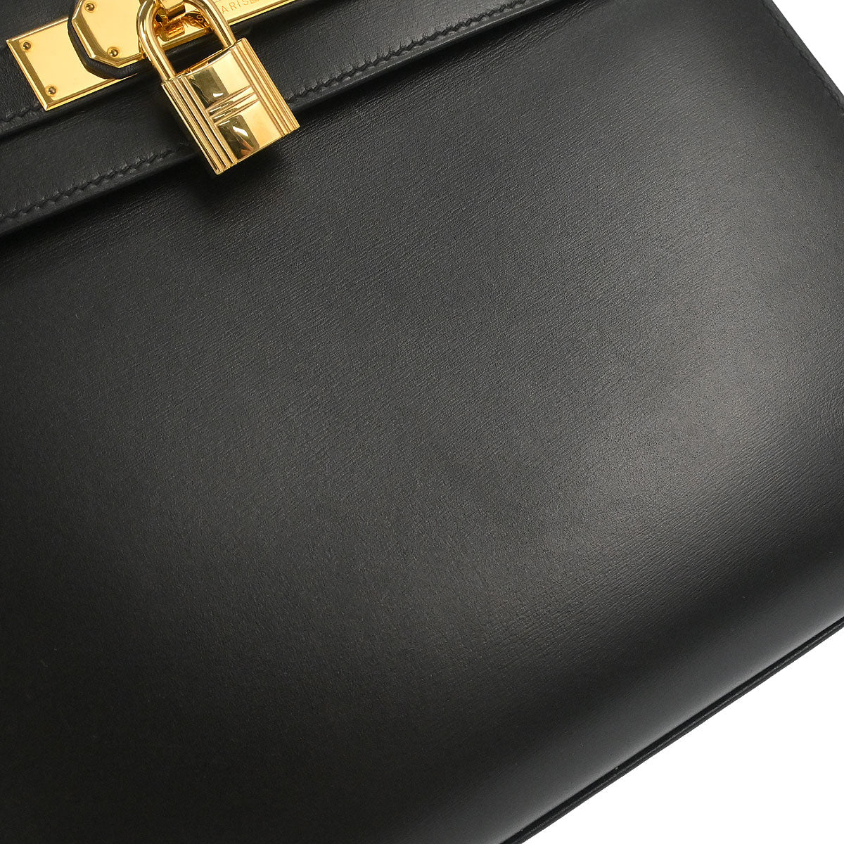 Hermes Black Box Calf Kelly 28 Sellier 2way Shoulder Handbag