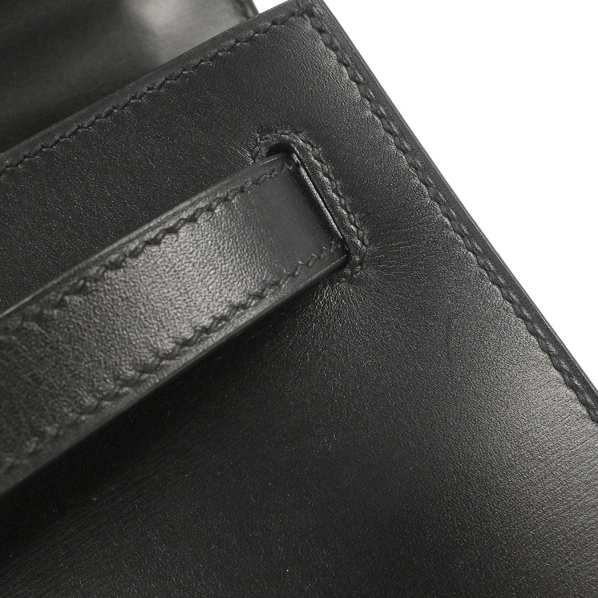 Hermes Black Box Calf Kelly 28 Sellier 2way Shoulder Handbag