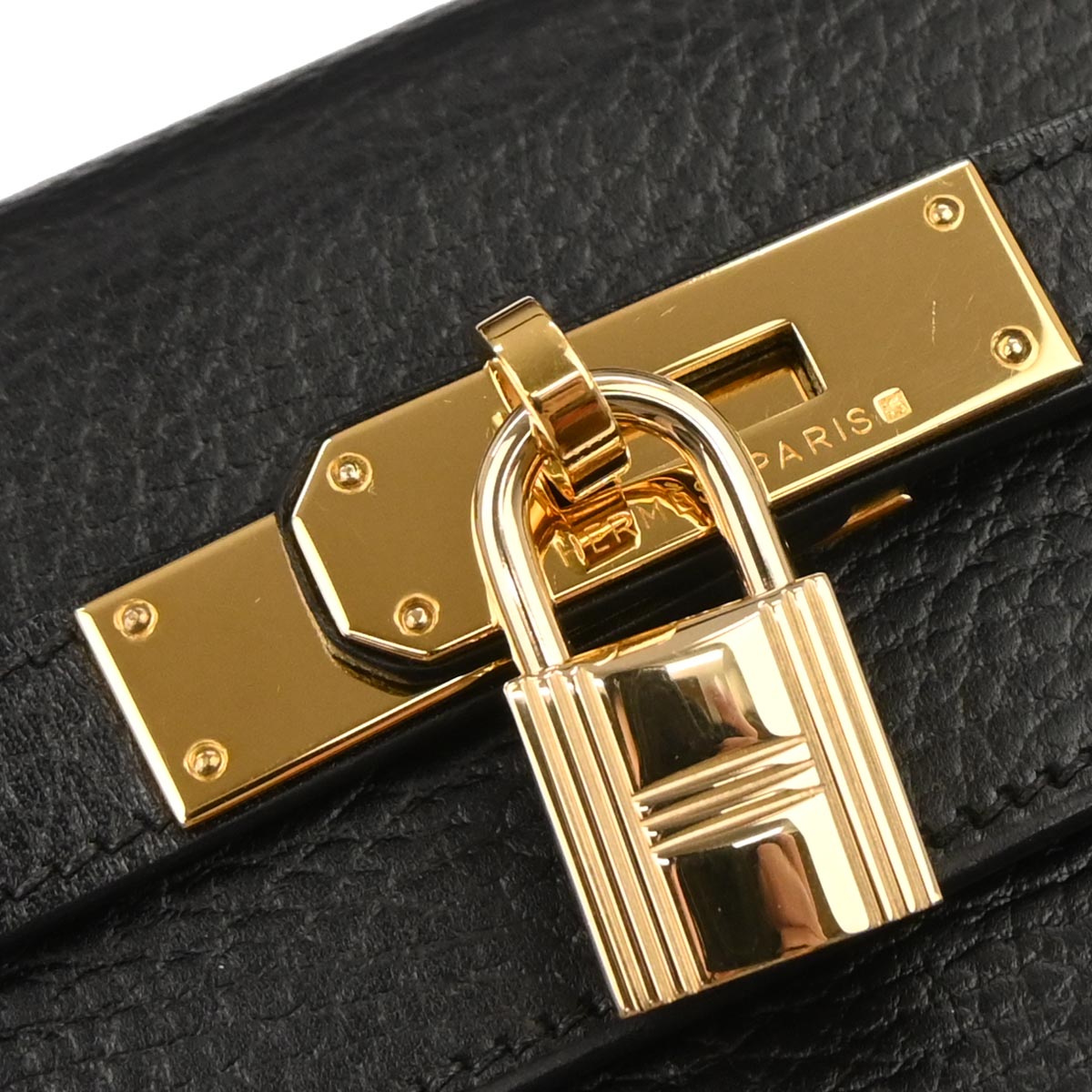 Hermes Black Ardennes Kelly 32 Retourne 2way Shoulder Handbag