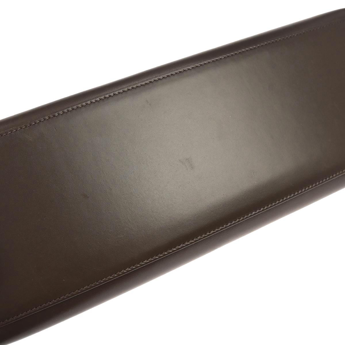 Hermes Ebene Box Calf Kelly 32 Sellier 2way Shoulder Handbag