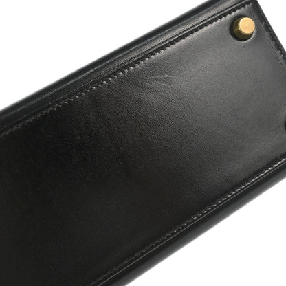 Hermes Black Box Calf Mini Kelly 20 2way Sellier Shoulder Handbag