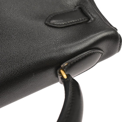 Hermes Black Gulliver Kelly 32 Retourne 2way Shoulder Handbag