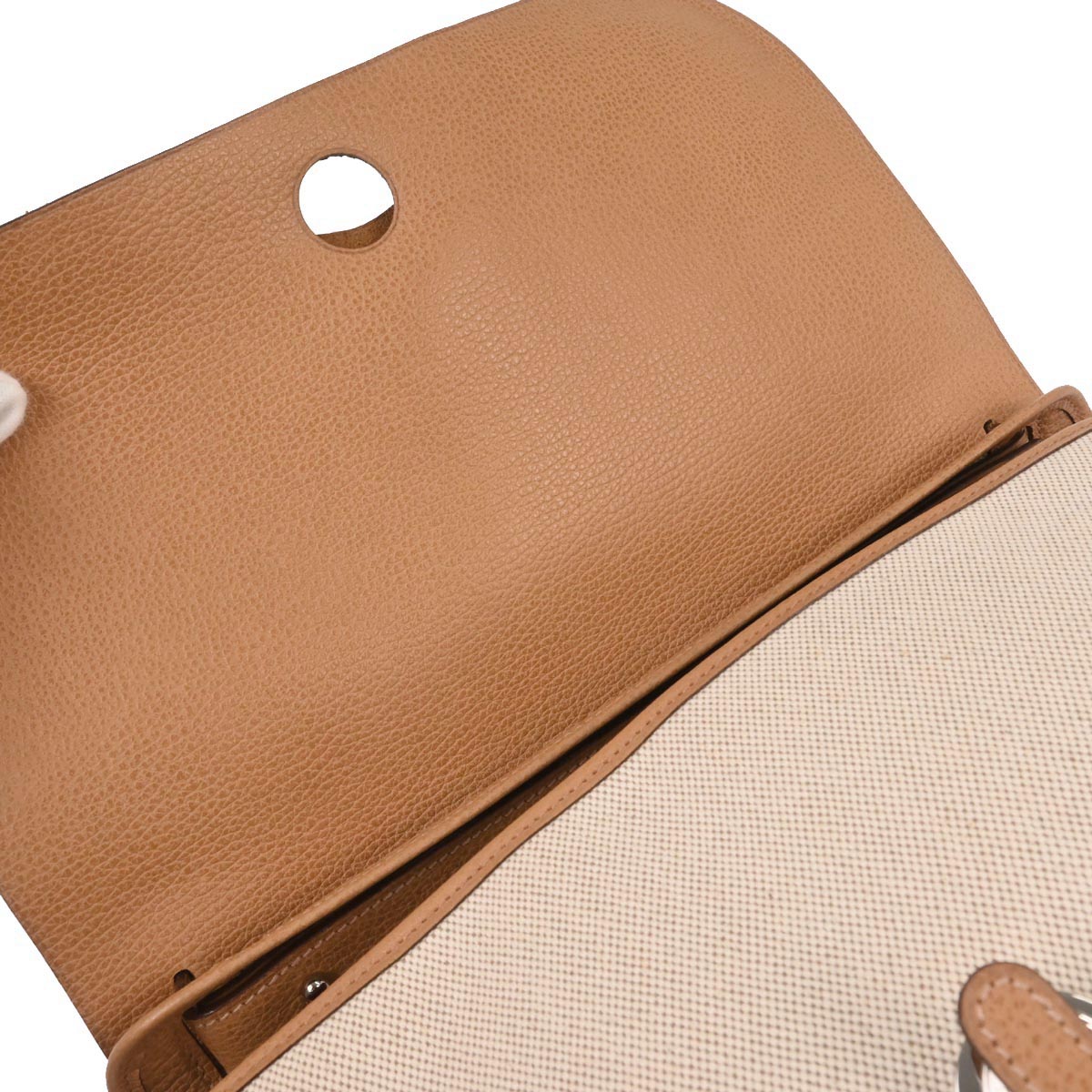 Hermes Natural Toile H Vache Liegee Sac Colorado MM Shoulder Bag