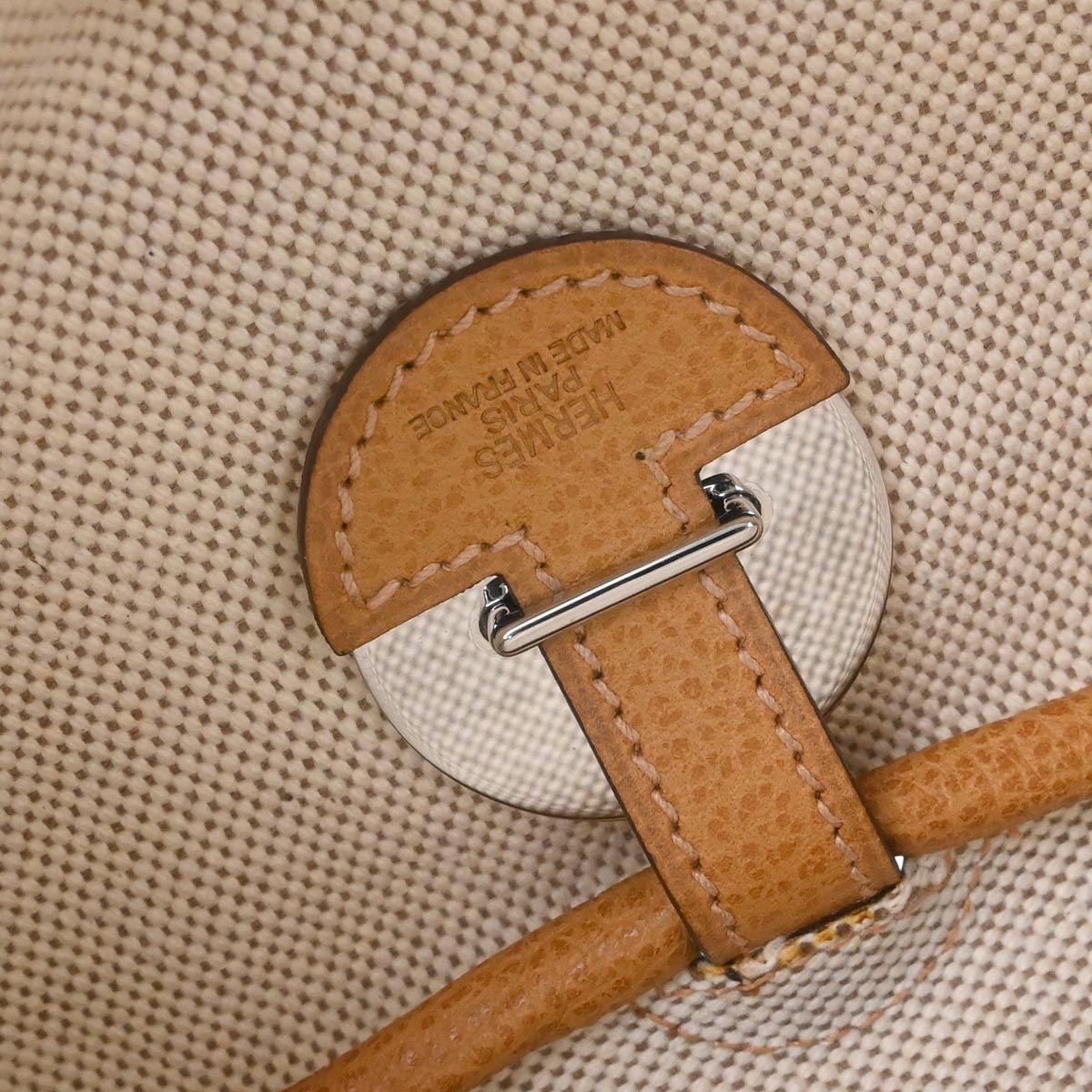 Hermes Natural Toile H Vache Liegee Sac Colorado MM Shoulder Bag