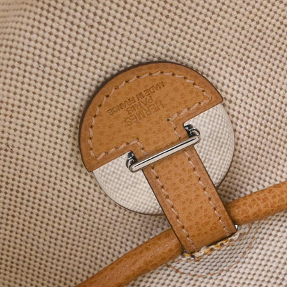 Hermes Natural Toile H Vache Liegee Sac Colorado MM Shoulder Bag