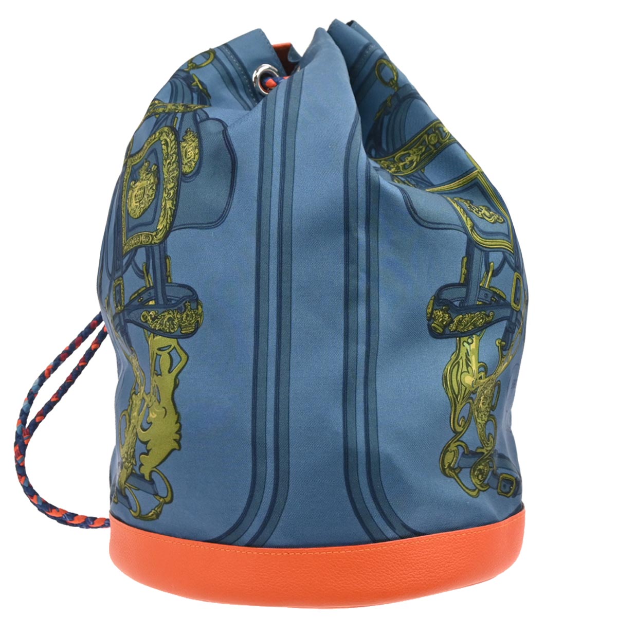 Hermes Blue Orange Evercolor Silk Sac Soie Cool 22 Shoulder Bag