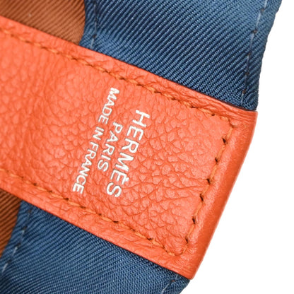 Hermes Blue Orange Evercolor Silk Sac Soie Cool 22 Shoulder Bag