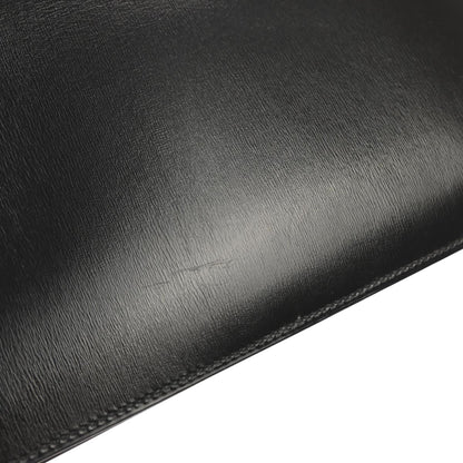 Hermes Black Box Calf Cadena Lock Shoulder Bag