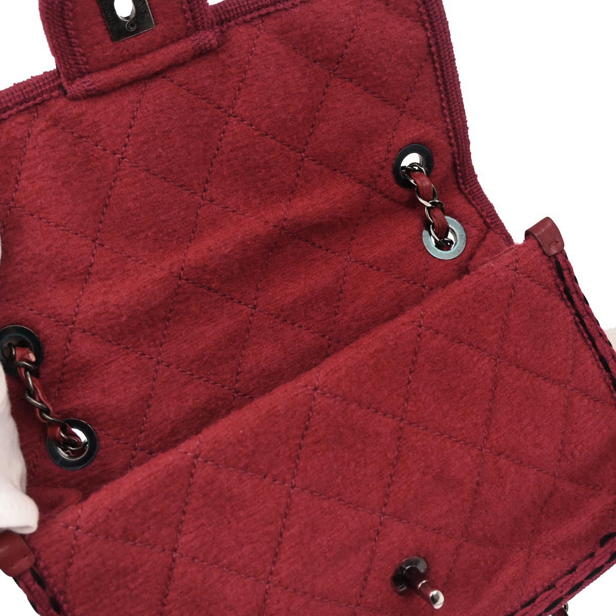 Chanel Red Wool Paris-Salzburg Shoulder Bag