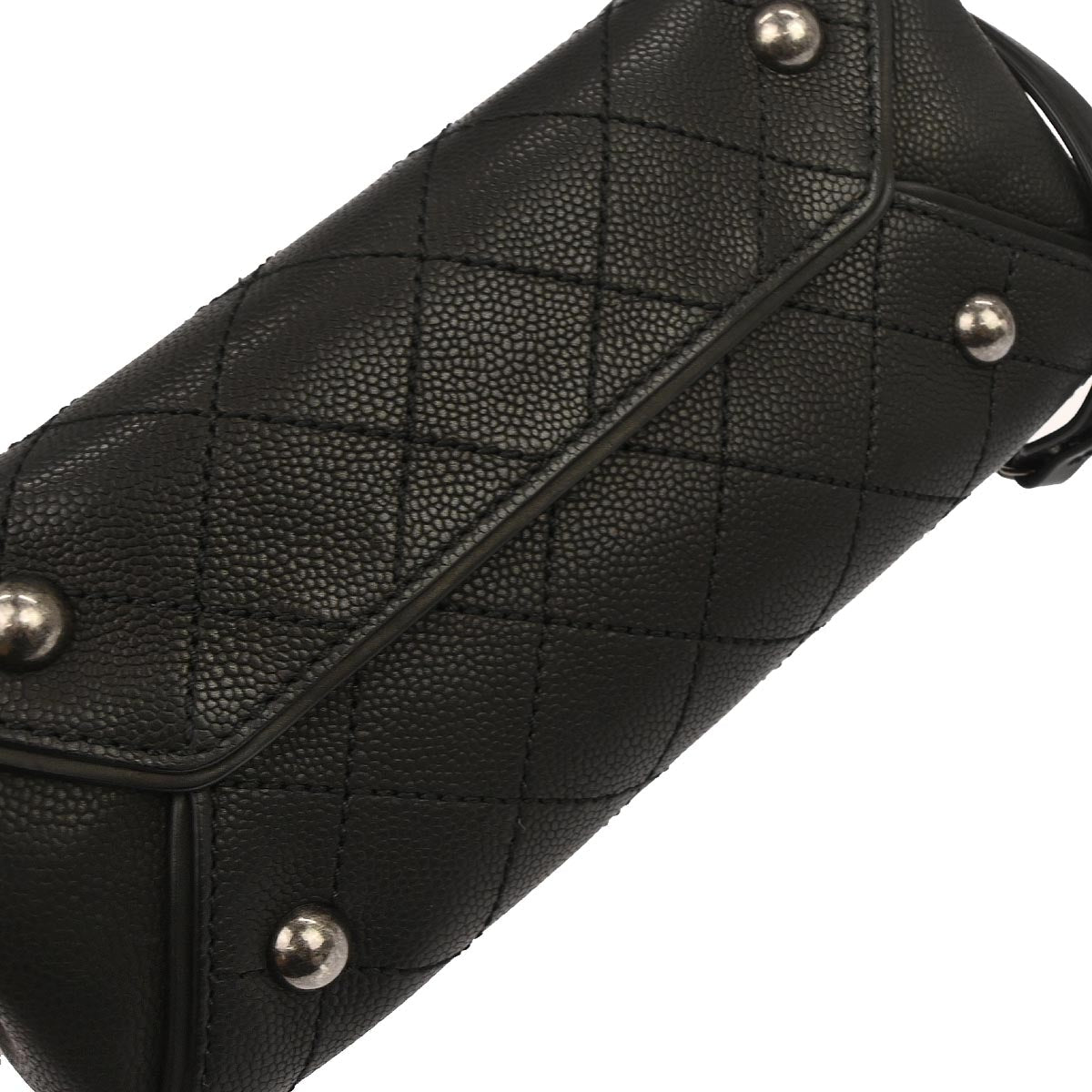 Chanel 2014 Black Caviar Skin Hampton 2way Shoulder Tote Bag