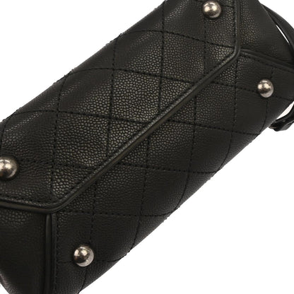 Chanel 2014 Black Caviar Skin Hampton 2way Shoulder Tote Bag