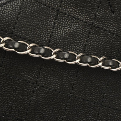 Chanel 2014 Black Caviar Skin Hampton 2way Shoulder Tote Bag