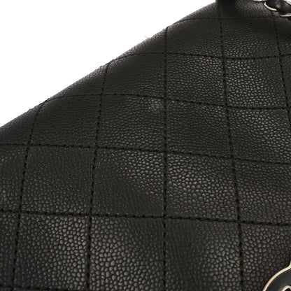 Chanel 2014 Black Caviar Skin Hampton 2way Shoulder Tote Bag