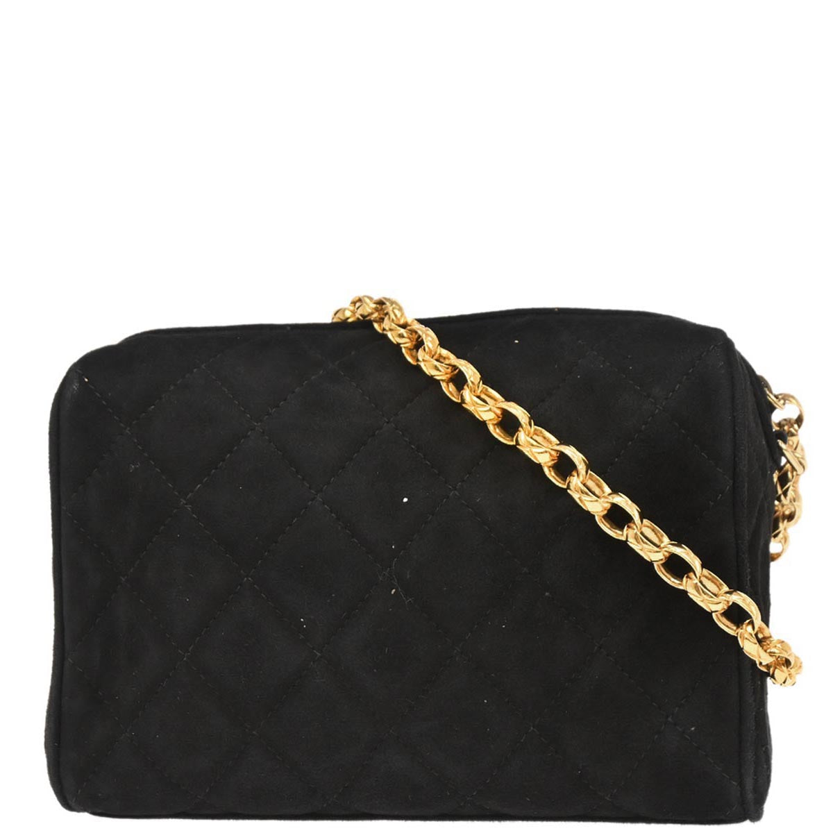 Chanel 1991-1994 Black Suede Camera Bag Mini