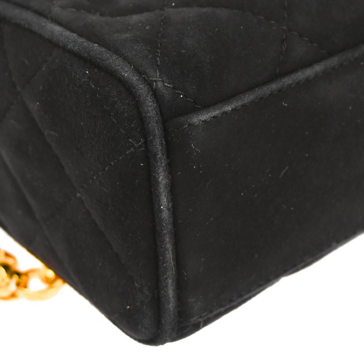 Chanel 1991-1994 Black Suede Camera Bag Mini