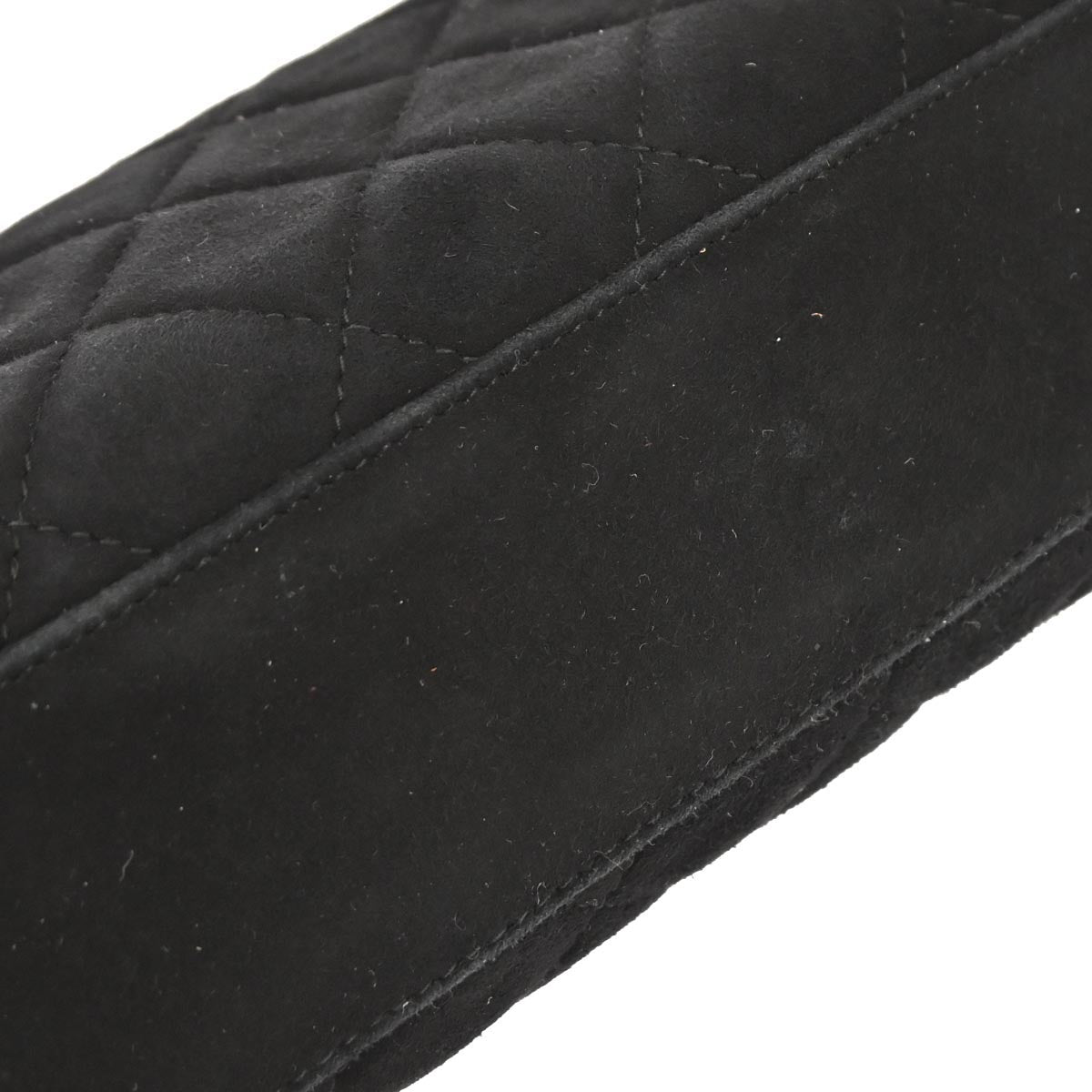 Chanel 1991-1994 Black Suede Camera Bag Mini