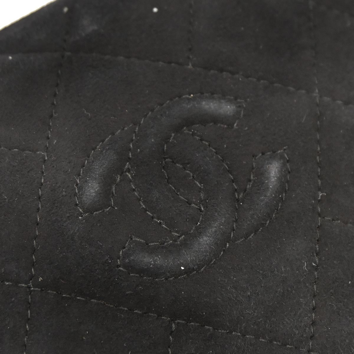 Chanel 1991-1994 Black Suede Camera Bag Mini