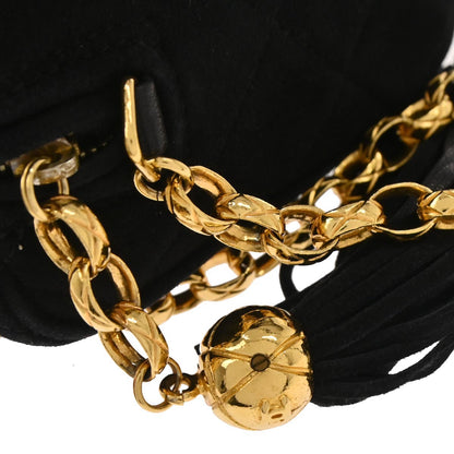 Chanel 1991-1994 Black Suede Camera Bag Mini