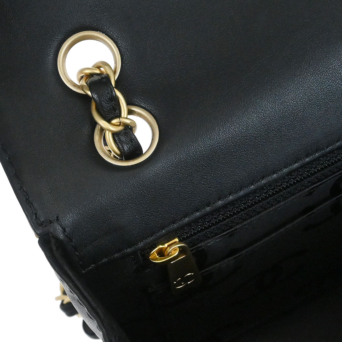 Chanel Black Calfskin Wild Stitch Single Flap Shoulder Bag