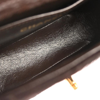 Chanel Brown Pony Hair Micro Classic Flap Handbag