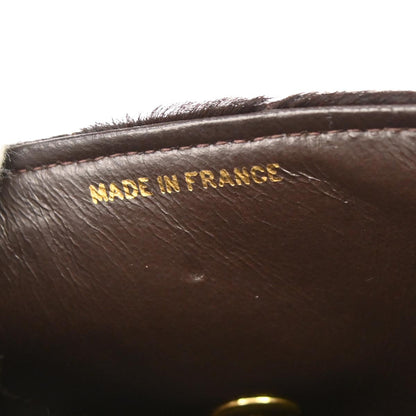 Chanel Brown Pony Hair Micro Classic Flap Handbag