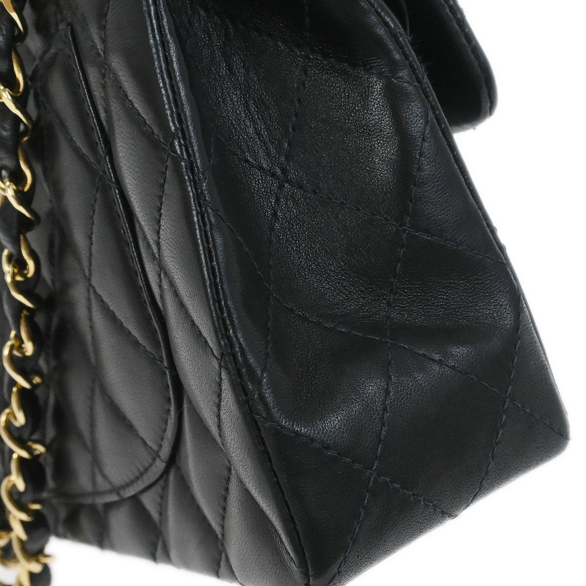Chanel Black Lambskin Small Classic Double Flap Shoulder Bag