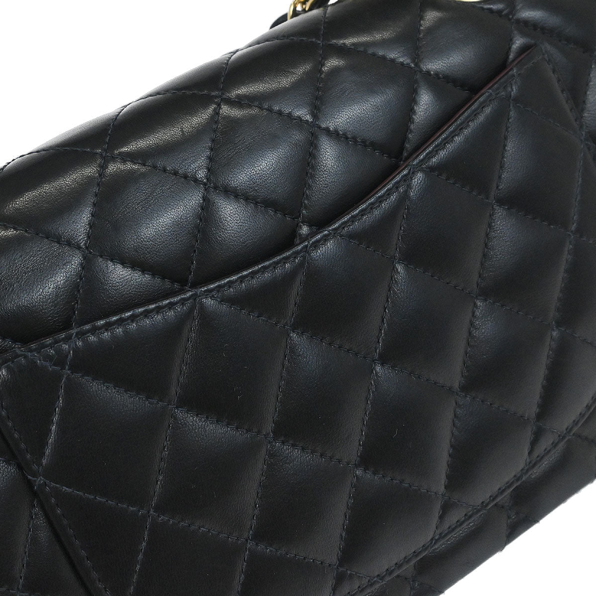Chanel Black Lambskin Small Classic Double Flap Shoulder Bag