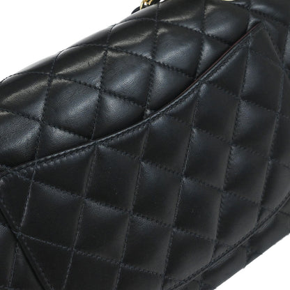 Chanel Black Lambskin Small Classic Double Flap Shoulder Bag