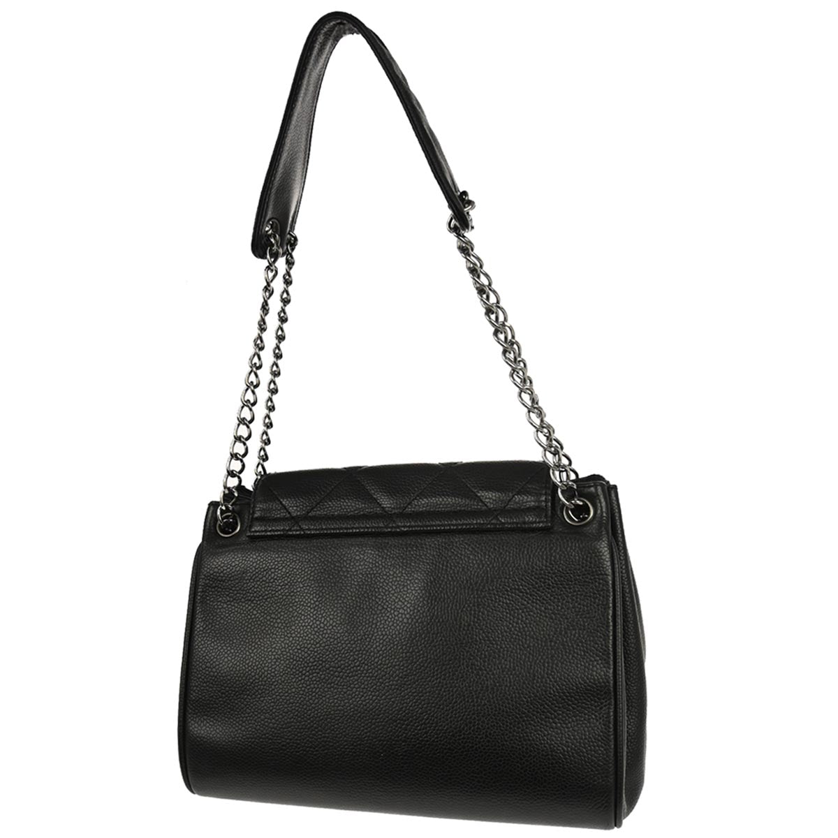 Chanel Black Caviar Skin Accordion Flap Handbag