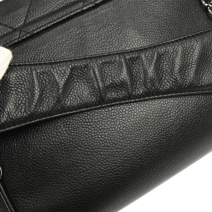 Chanel Black Caviar Skin Accordion Flap Handbag