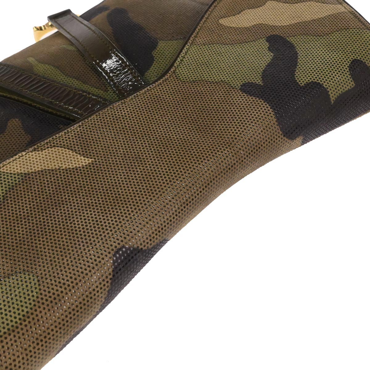 Christian Dior Green Camouflage Double Saddle Handbag