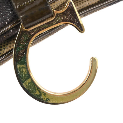 Christian Dior Green Camouflage Double Saddle Handbag