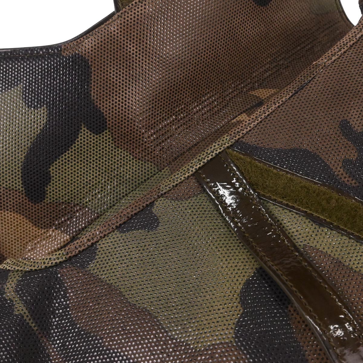Christian Dior Green Camouflage Double Saddle Handbag