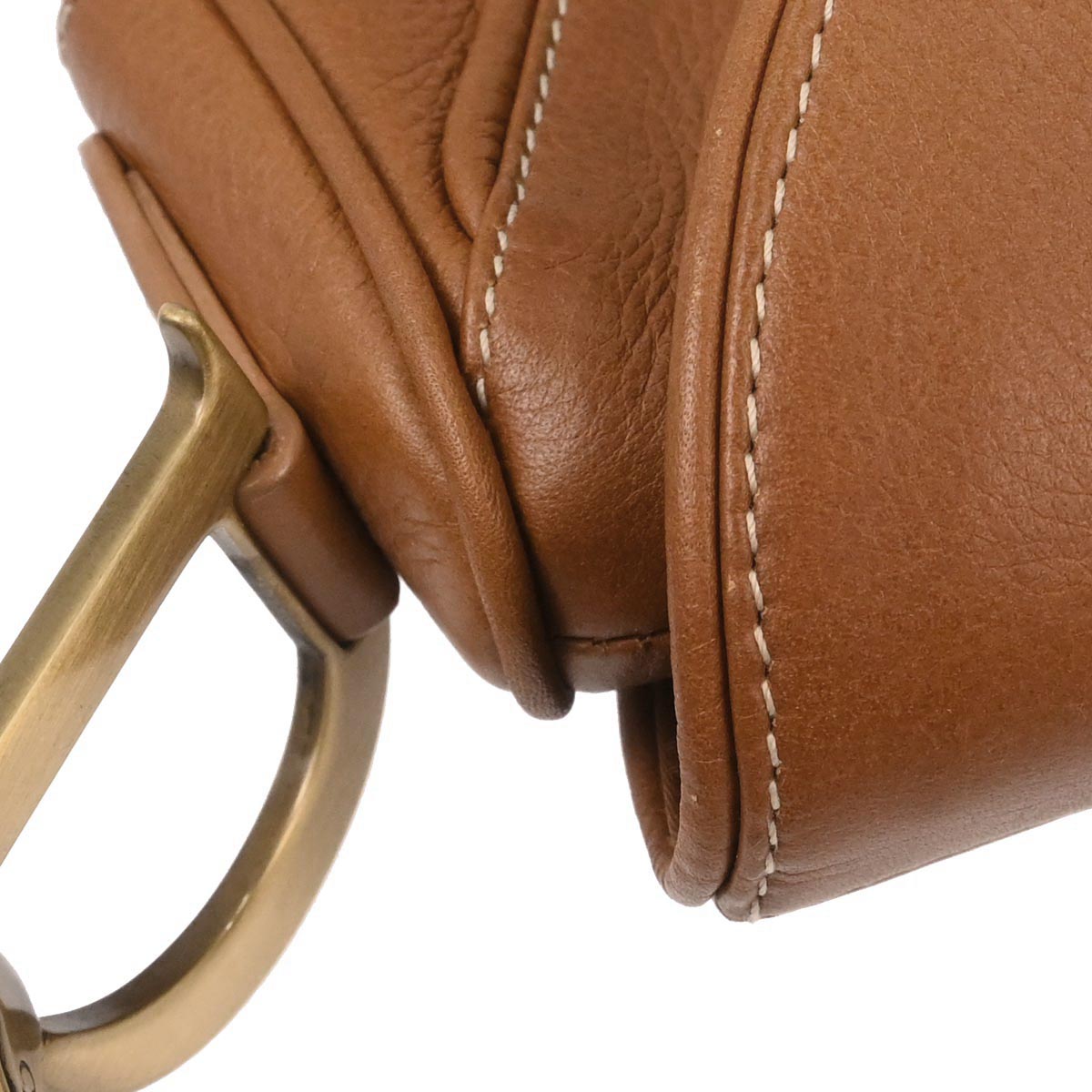 Christian Dior Brown Leather Double Saddle Handbag