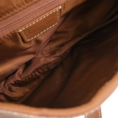 Christian Dior Brown Leather Double Saddle Handbag