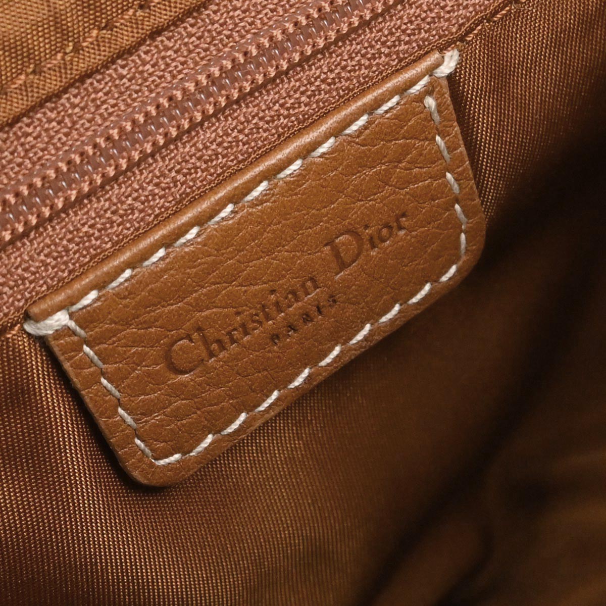 Christian Dior Brown Leather Double Saddle Handbag
