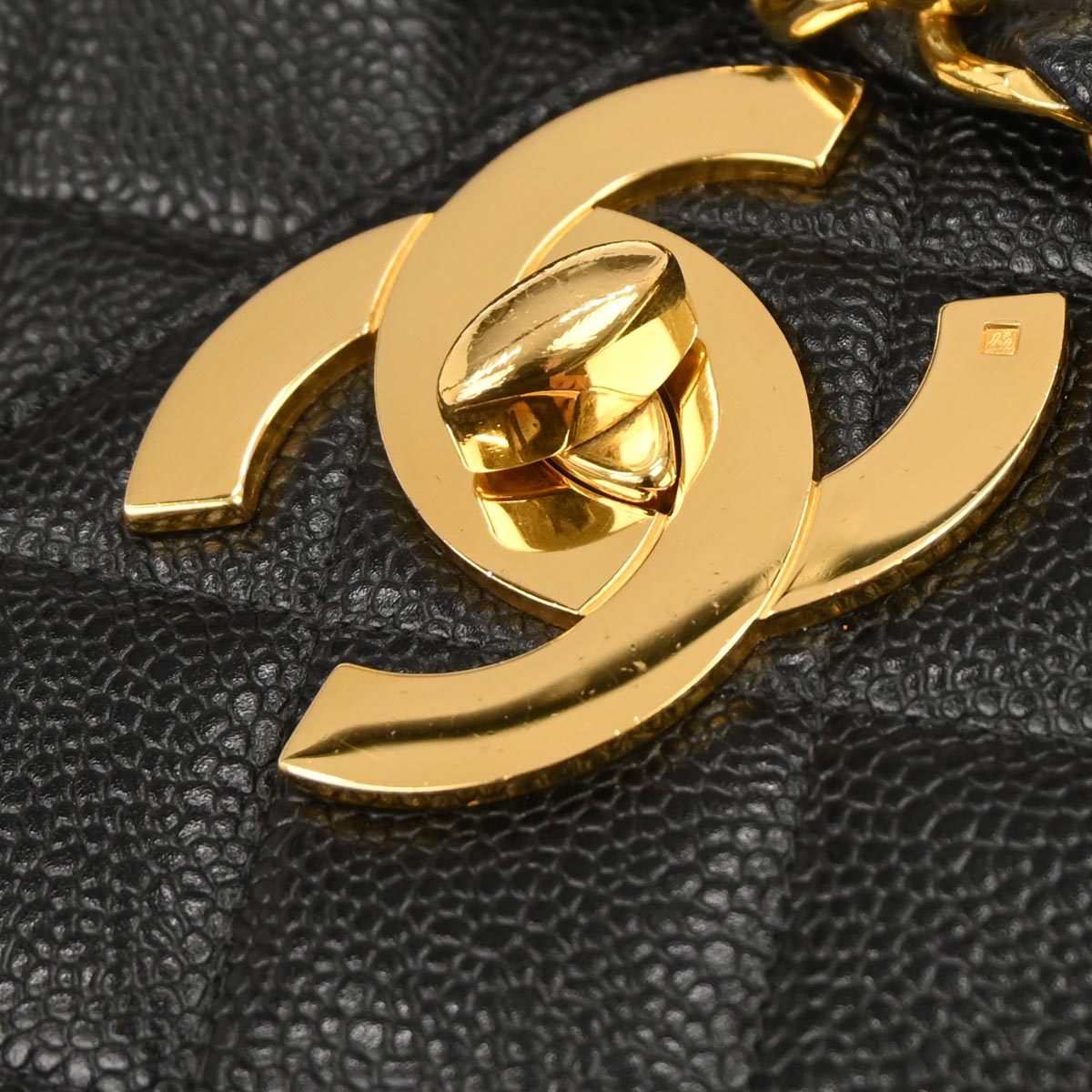 Chanel Black Caviar Skin Shoulder Bag
