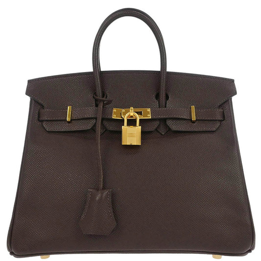 Hermes Chocolat Epsom Birkin 25 Handbag
