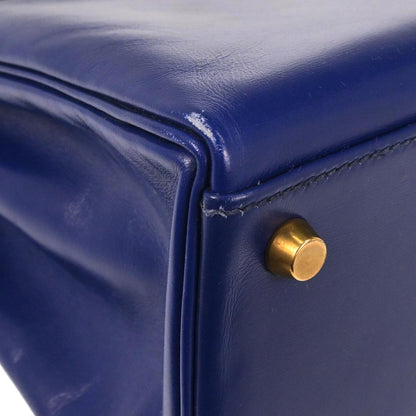 Hermes Blue Royal Box Calf Kelly 32 Retourne 2way Shoulder Handbag