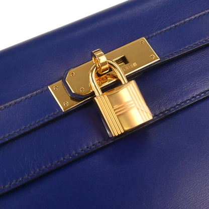 Hermes Blue Royal Box Calf Kelly 32 Retourne 2way Shoulder Handbag