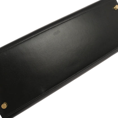 Hermes Black Box Calf Kelly 32 Sellier 2way Shoulder Handbag