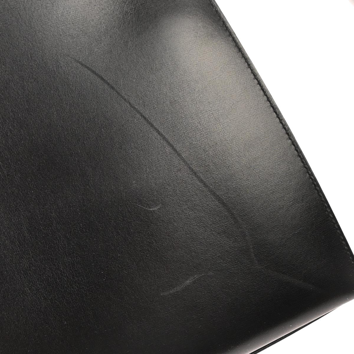 Hermes Black Box Calf Kelly 32 Sellier 2way Shoulder Handbag