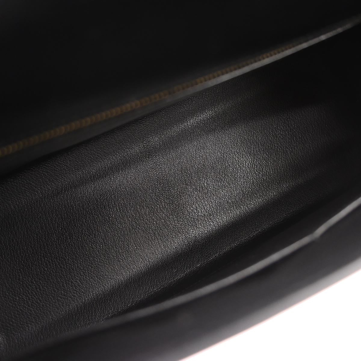 Hermes Black Box Calf Kelly 32 Sellier 2way Shoulder Handbag