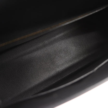 Hermes Black Box Calf Kelly 32 Sellier 2way Shoulder Handbag