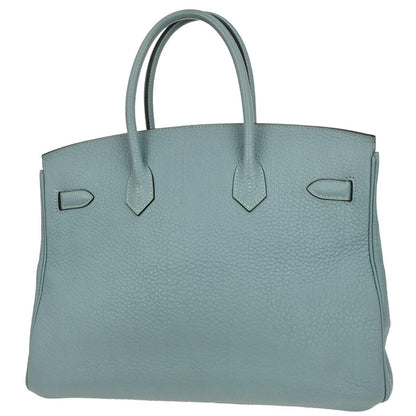 Hermes Ciel Taurillon Clemence Birkin 35 Handbag