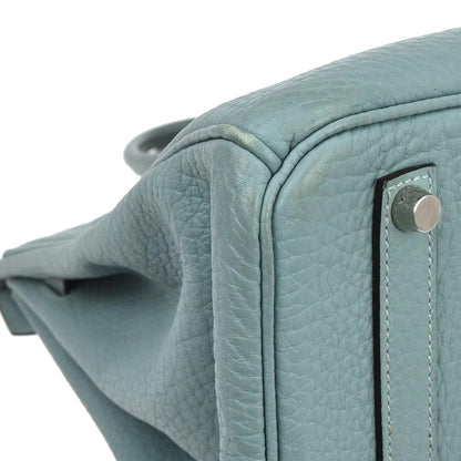 Hermes Ciel Taurillon Clemence Birkin 35 Handbag